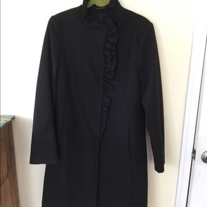 DKNY full length black winter coat. 14